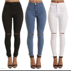 High wasted skinny jeans